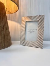 Beige & White Stripe Photo Frame 4x6in